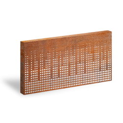 3D_Designový plotový panel Corten s perforací GRAF 007 Bubliny – 1900×900 mm